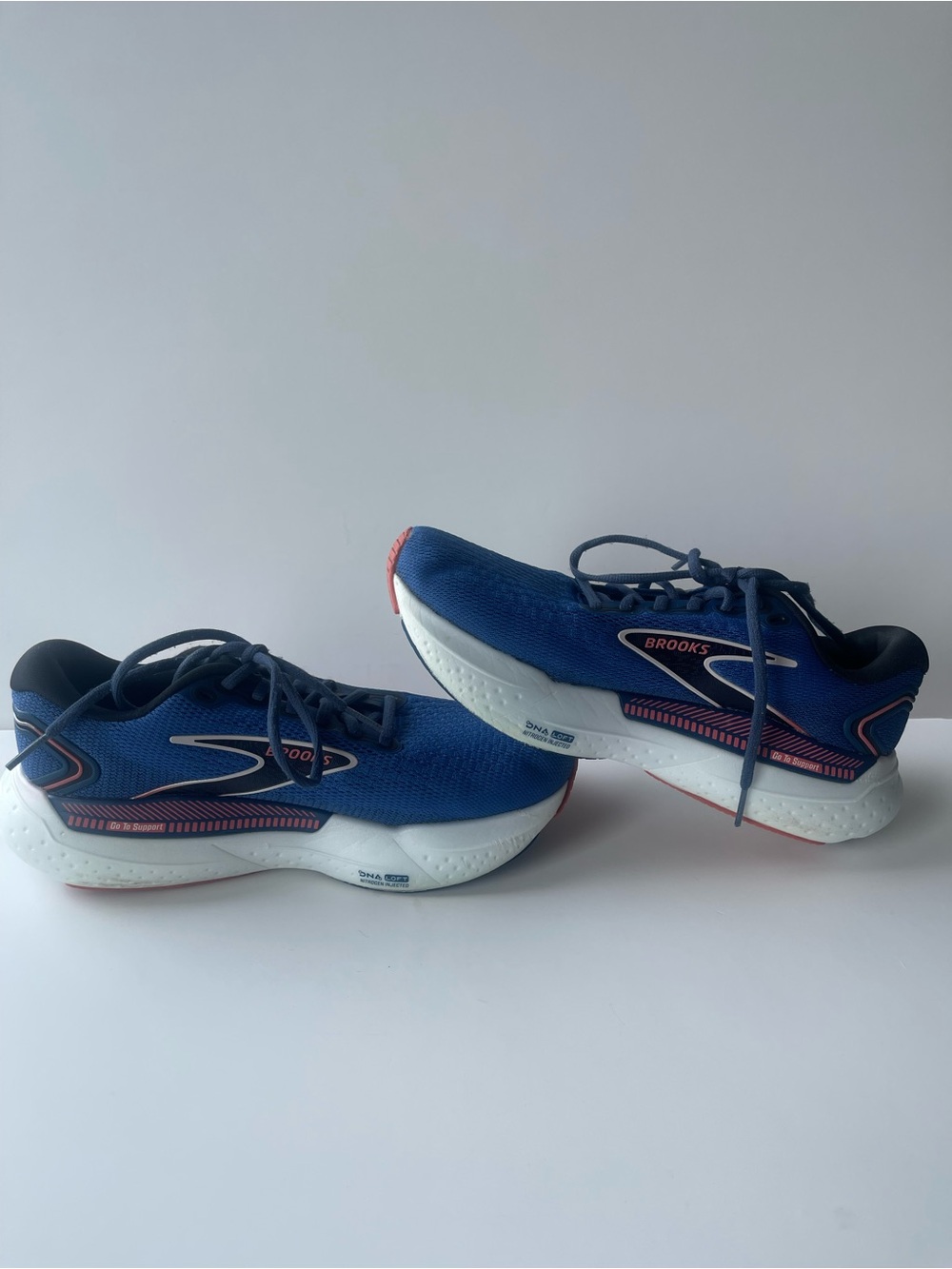 Brooks Glycerin GTS 21 Womens Running Shoes Blue Peach 1204091B496 Size 8B
